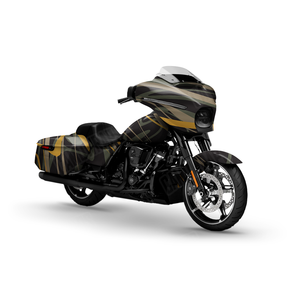 Liquid Smoke Militant Yellow Motorcycle Wraps