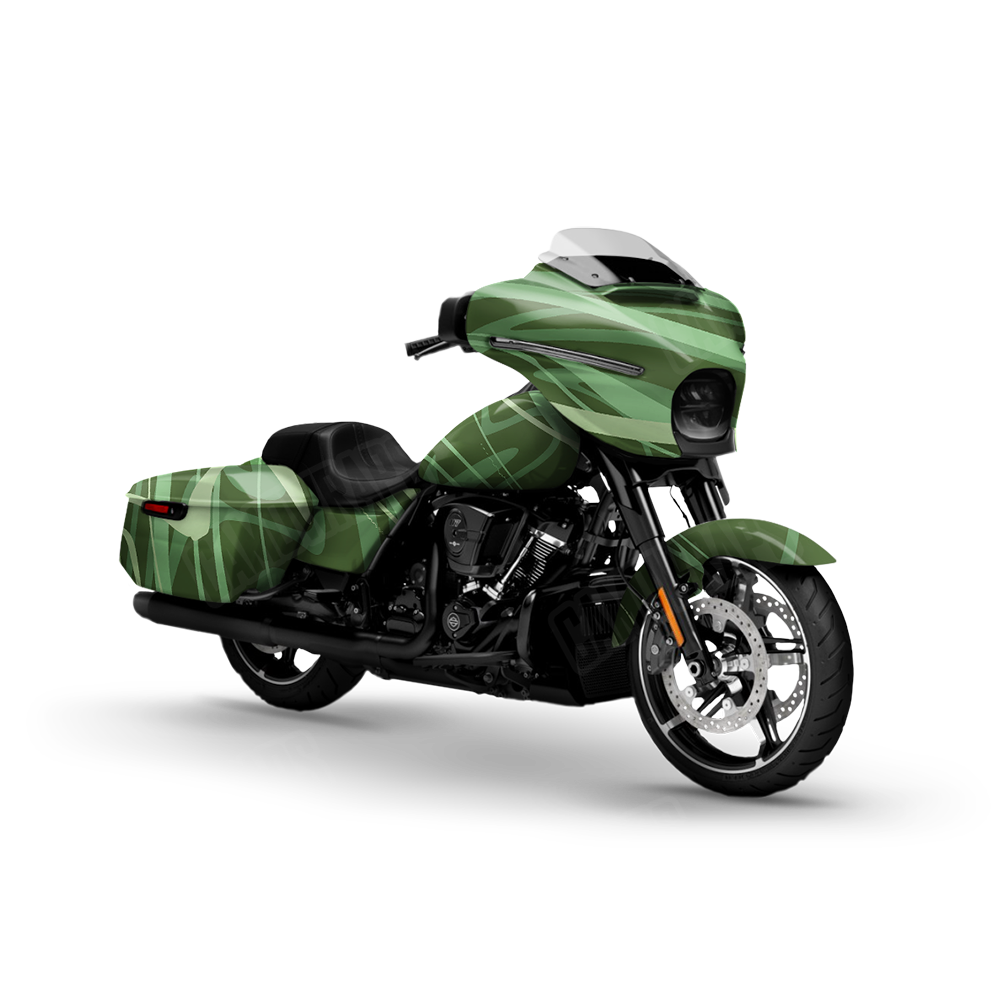 Liquid Smoke Pistachio Motorcycle Wraps