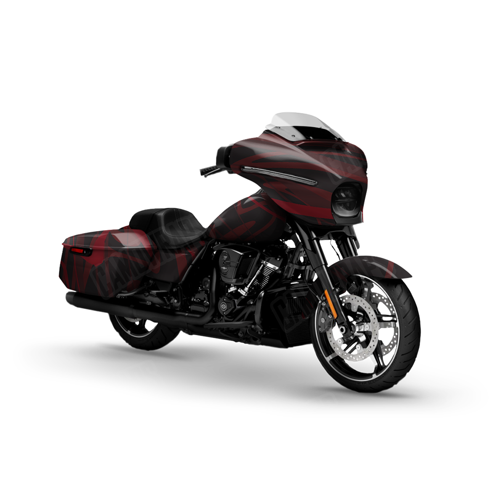Liquid Smoke Vampire Red Motorcycle Wraps
