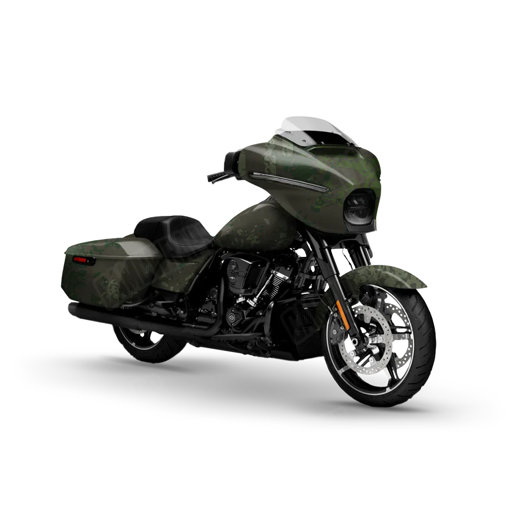 Pasted Army Dark Green Motorcycle Wraps