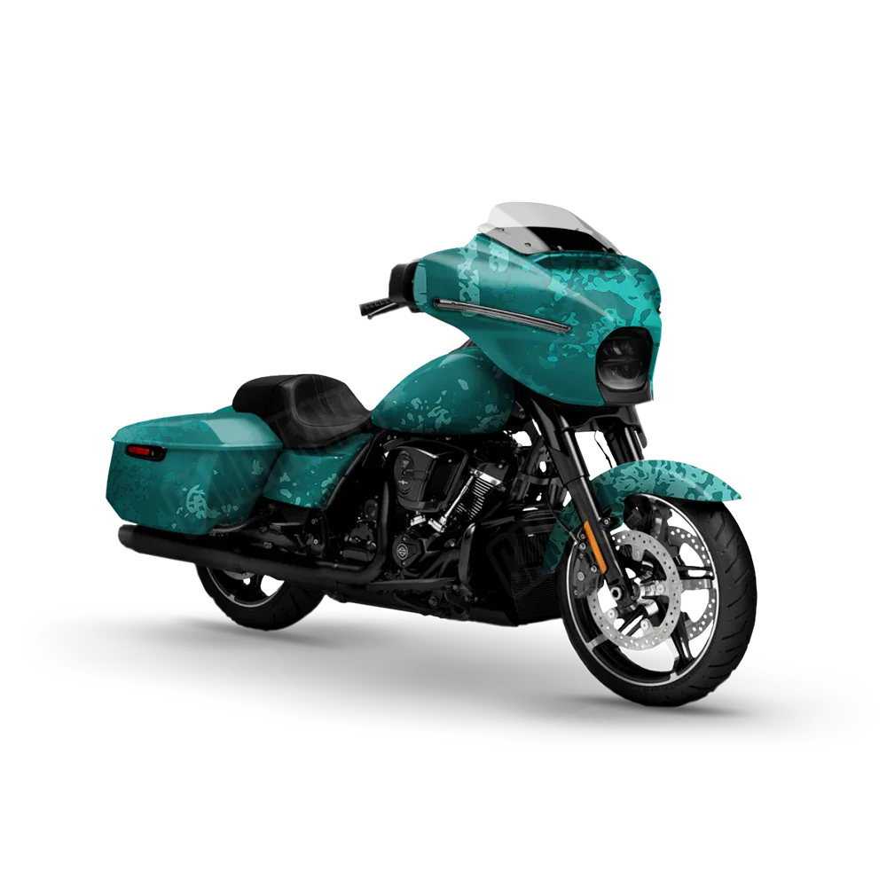 Pasted Elite Tiffany Blue Motorcycle Wraps