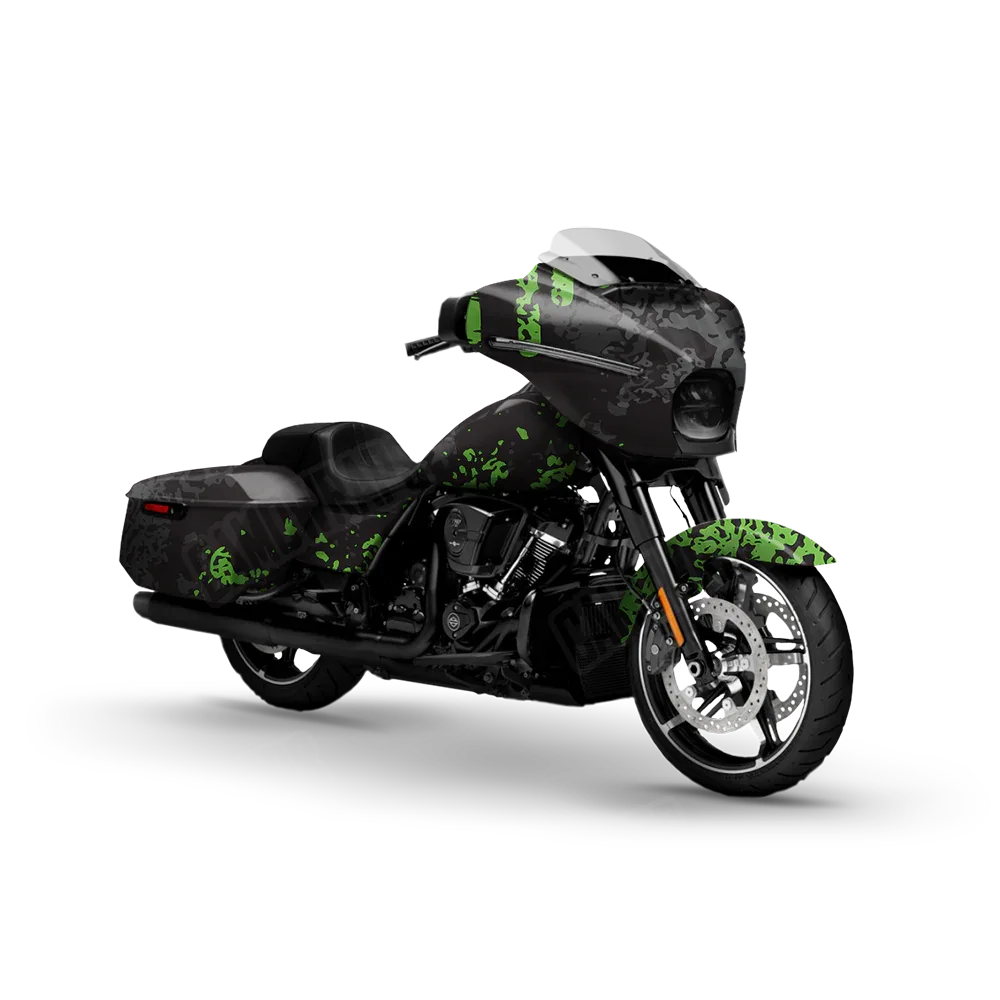 Pasted Metro Green Motorcycle Wraps