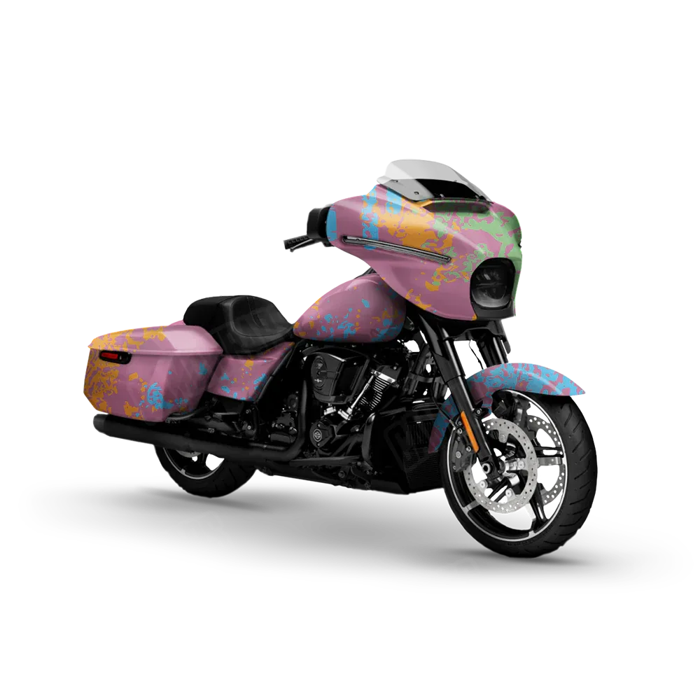 Pasted Sherbert Motorcycle Wraps