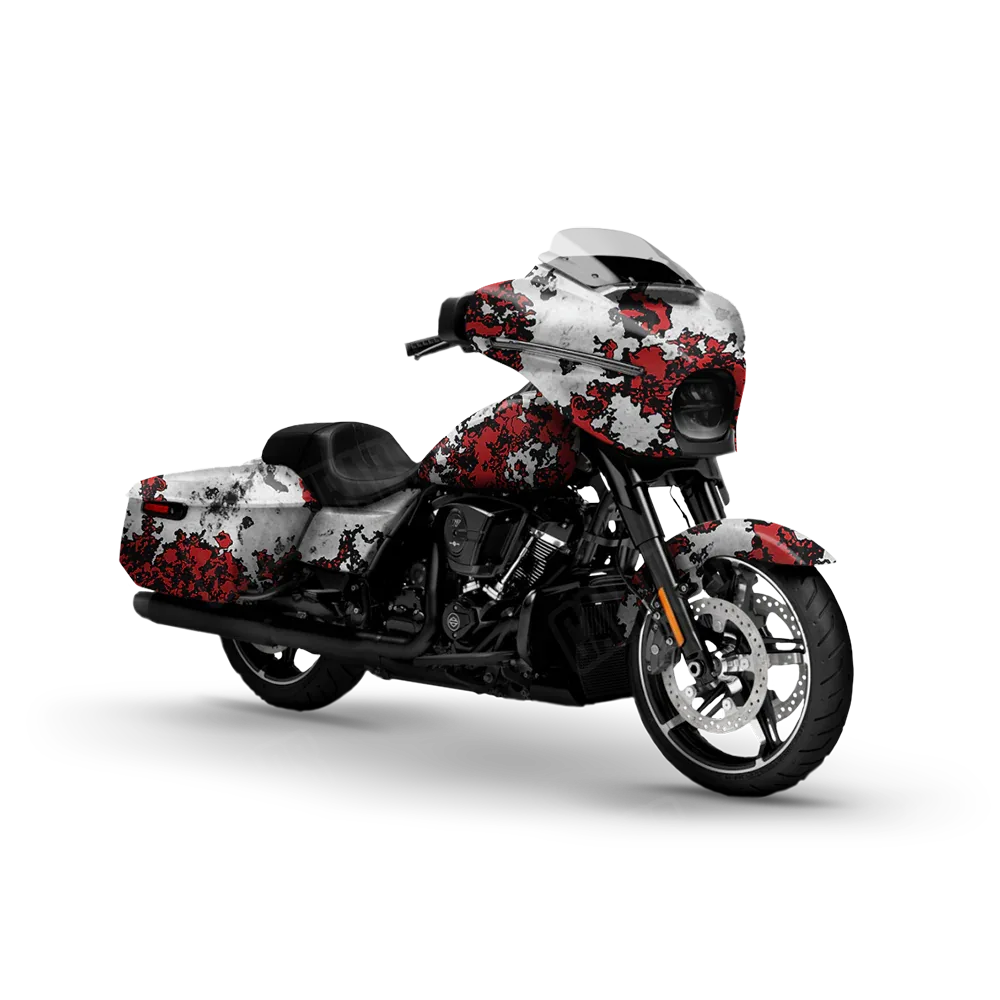 Prym1 Boulder Black Red White Motorcycle Wraps