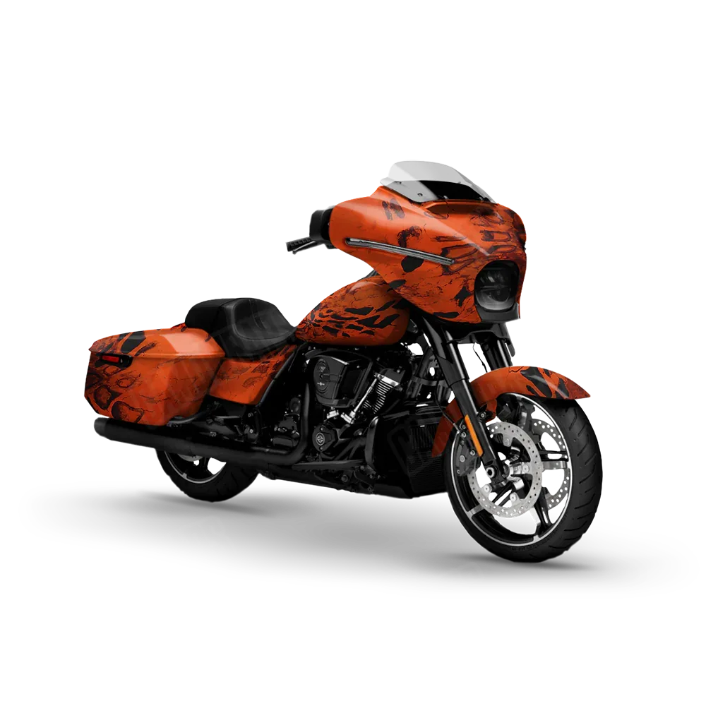 Prym1 Camo Blaze Orange Motorcycle Wraps