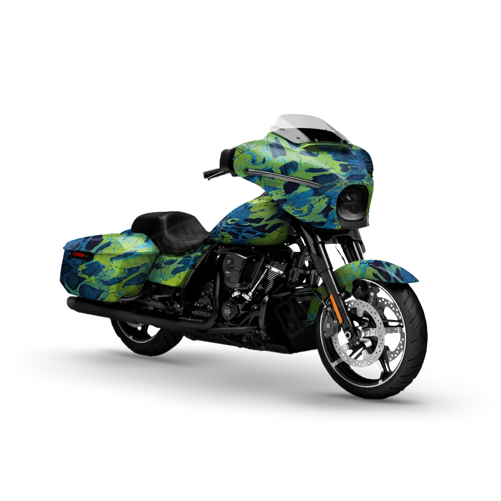 Prym1 Camo Blue Tang Motorcycle Wraps
