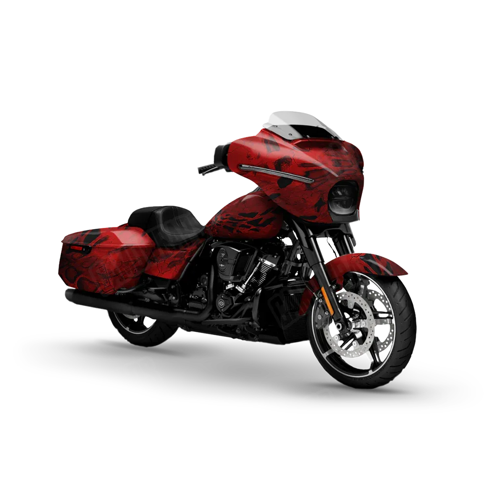 Prym1 Camo Red Motorcycle Wraps