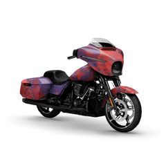 Realtree WAV3 Red Blue Motorcycle Wraps