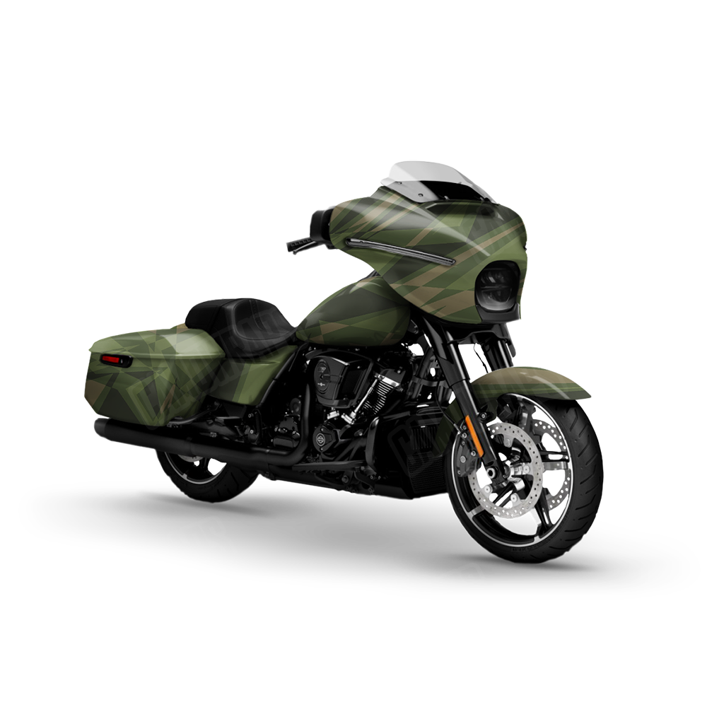 Sharp Army Green Motorcycle Wraps