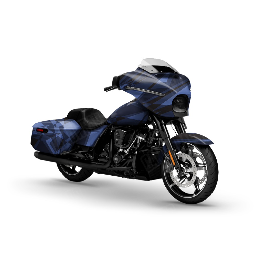 Sharp Blue Midnight Motorcycle Wraps