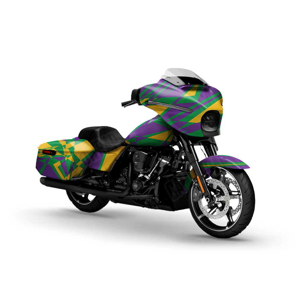 Sharp Mardi Gras Motorcycle Wraps