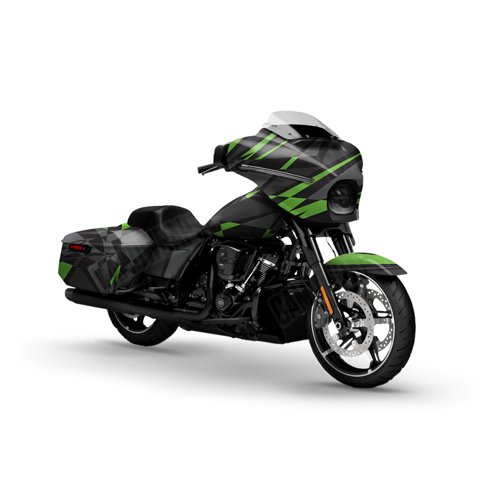 Sharp Metro Green Motorcycle Wraps