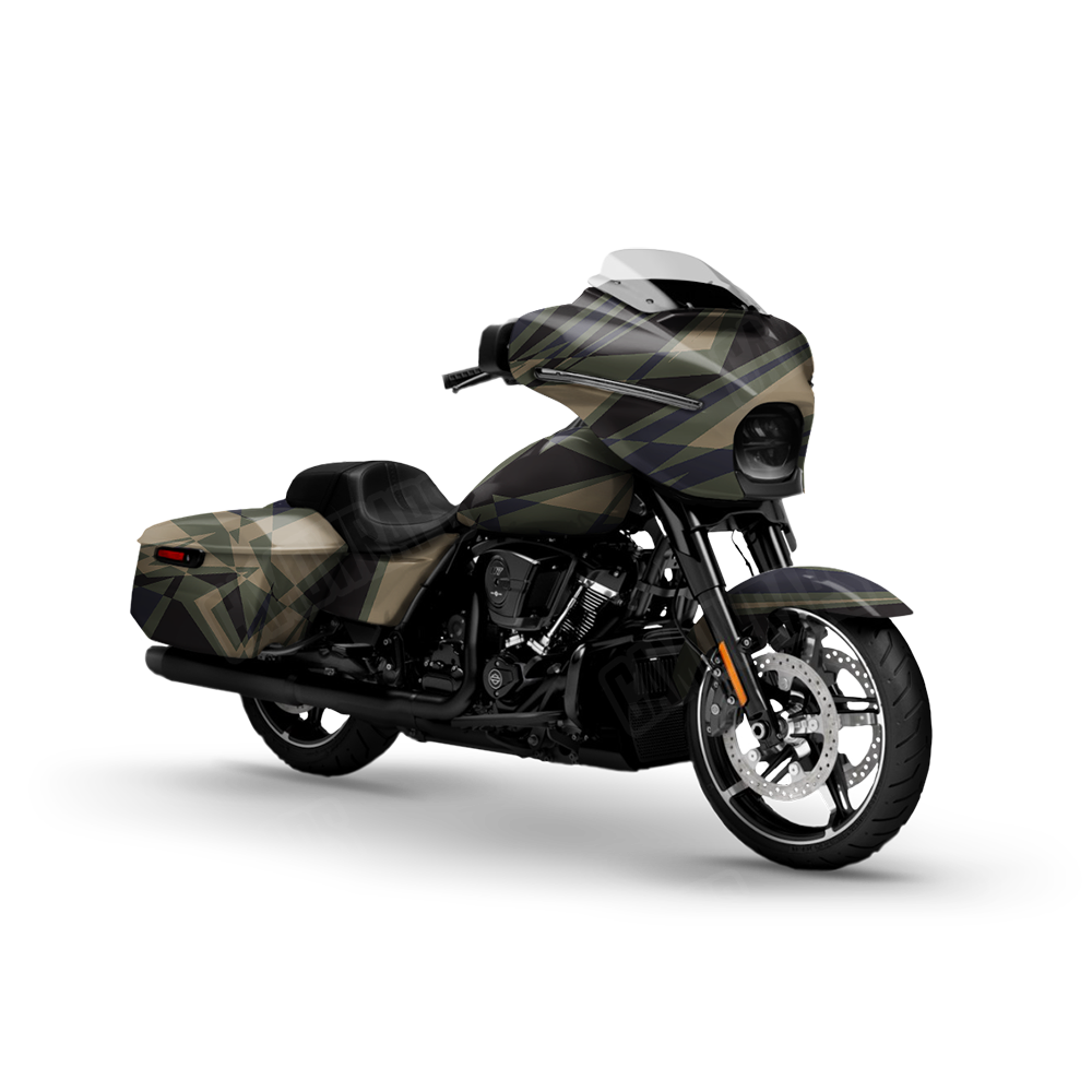 Sharp Militant Blue Motorcycle Wraps