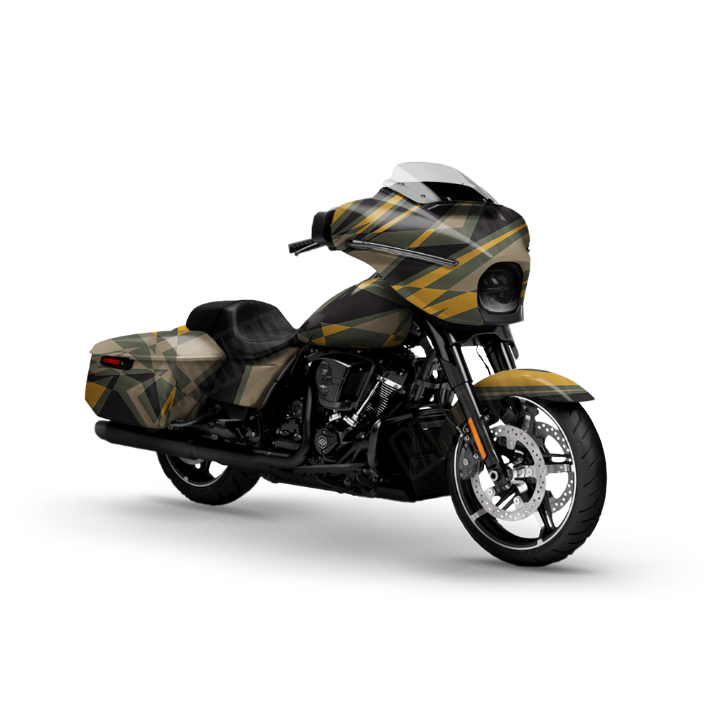 Sharp Militant Yellow Motorcycle Wraps