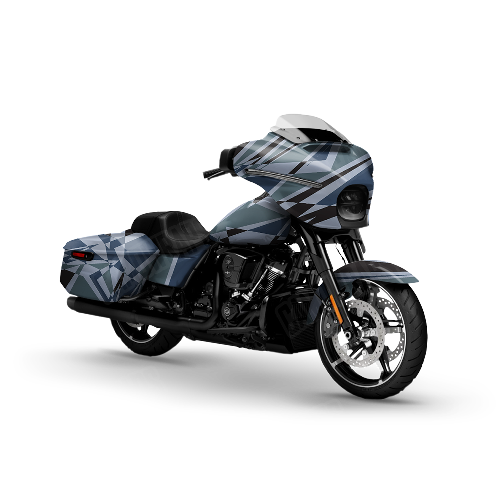 Sharp Navy Motorcycle Wraps