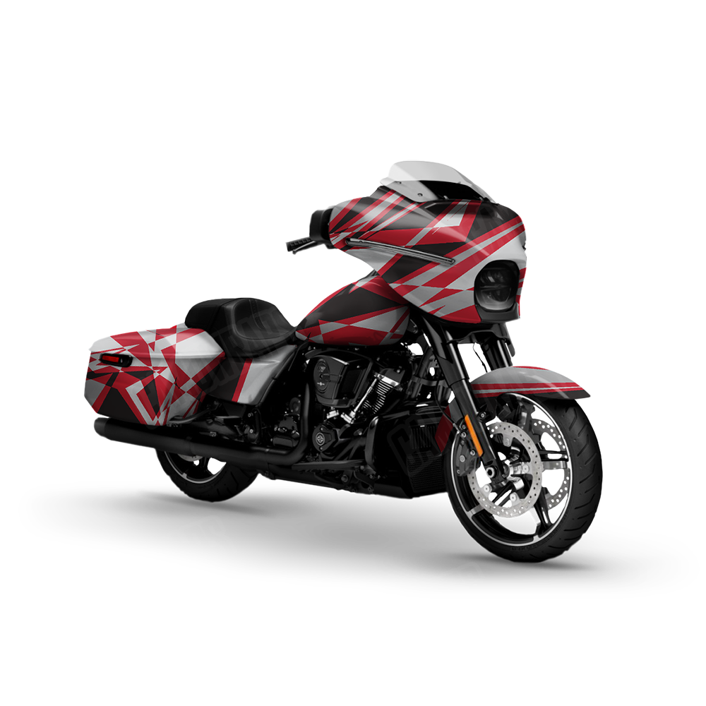 Sharp Red Tiger Motorcycle Wraps