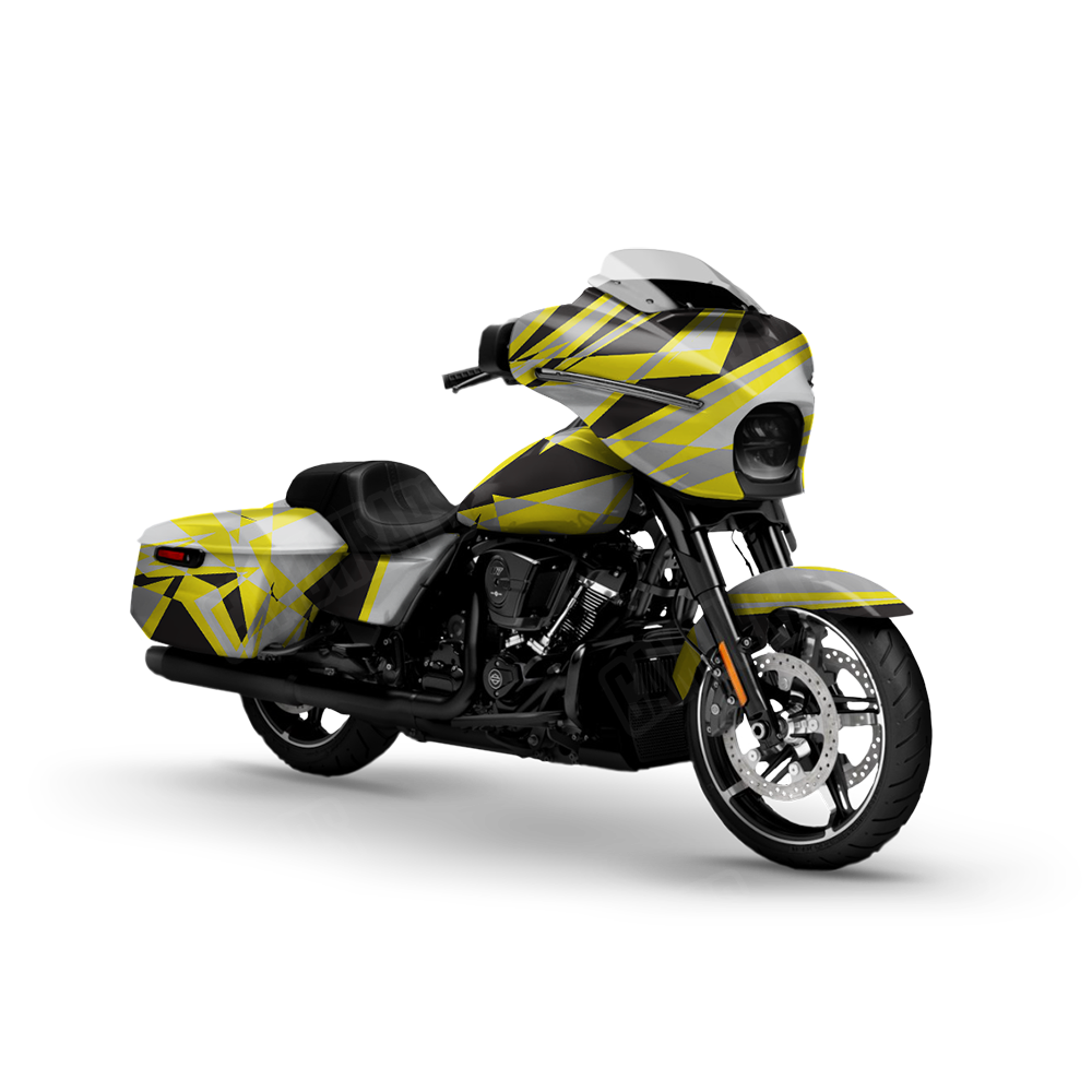 Sharp Yellow Tiger Motorcycle Wraps