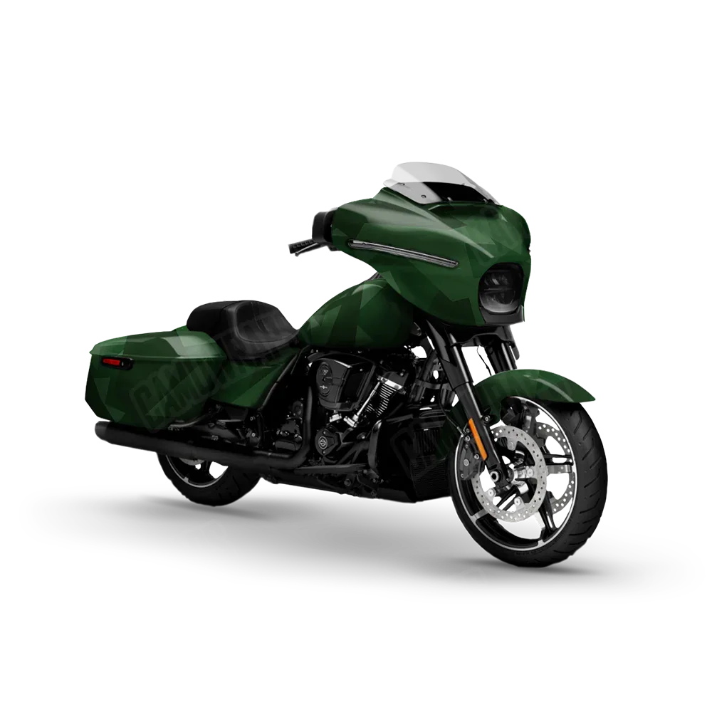 Shattered Elite Green Motorcycle Wraps