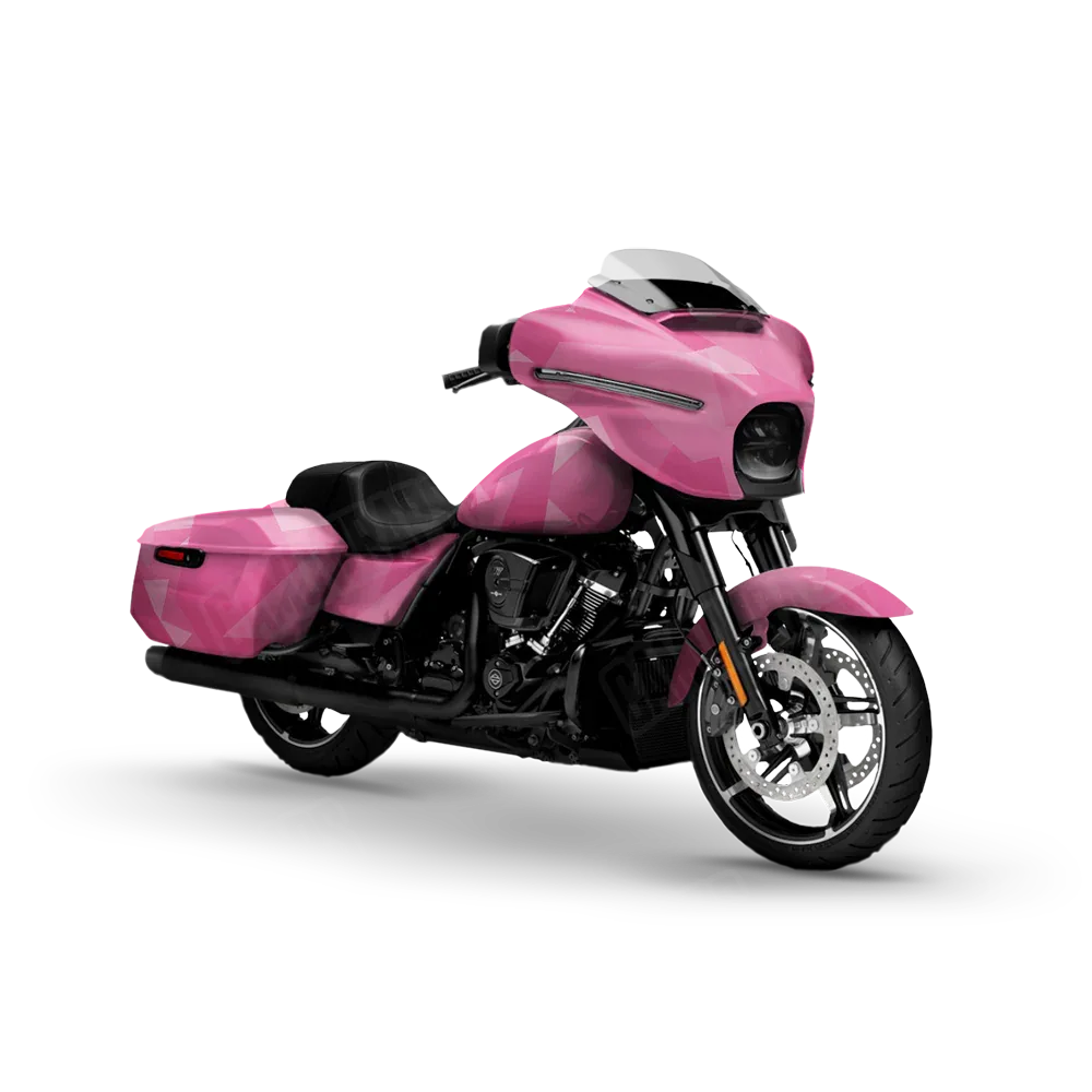 Shattered Elite Pink Motorcycle Wraps