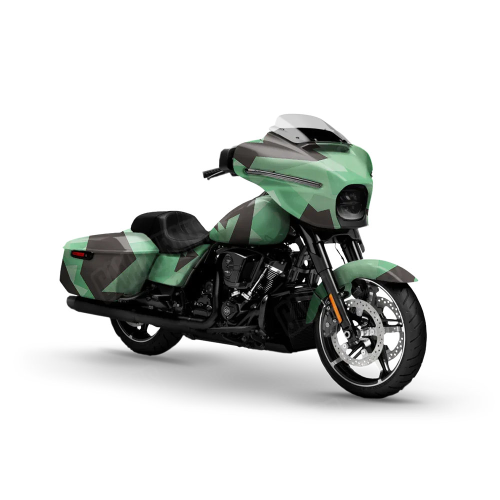 Shattered Mint Chocolate Chip Motorcycle Wraps