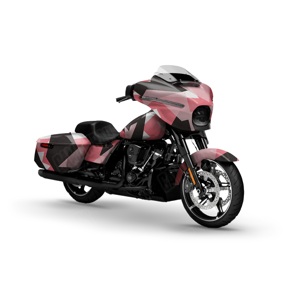 Shattered Pink Motorcycle Wraps