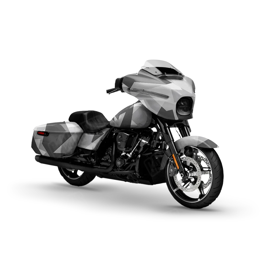 Shattered Snow Motorcycle Wraps