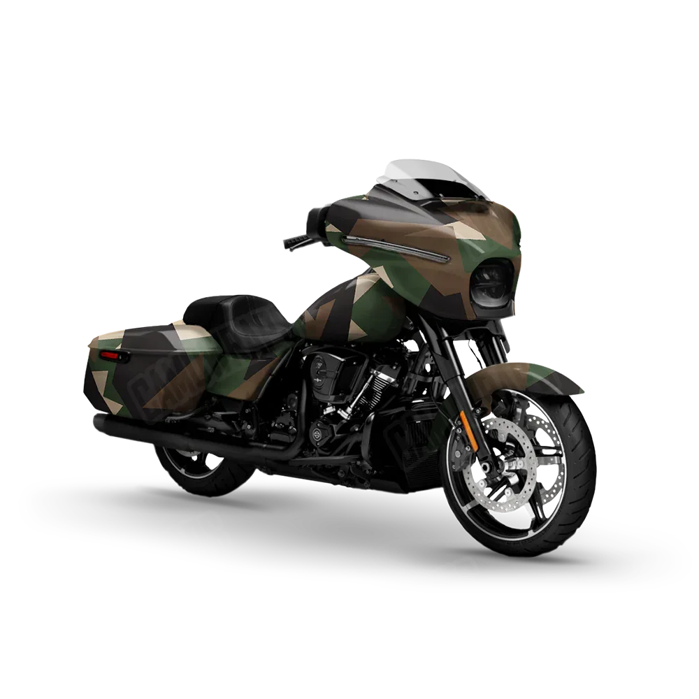 Shattered Woodland Motorcycle Wraps