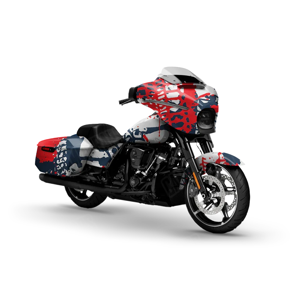Tire Splatter America Motorcycle Wraps