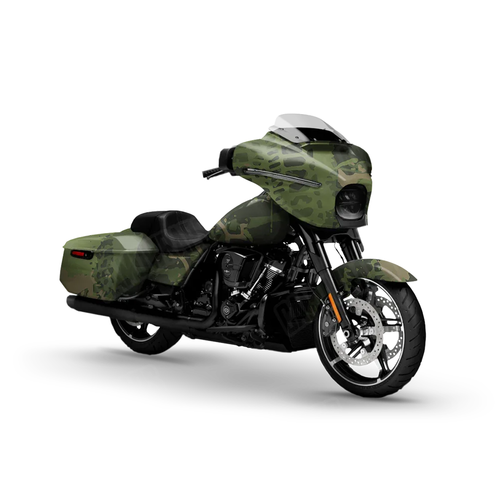 Tire Splatter Army Green Motorcycle Wraps