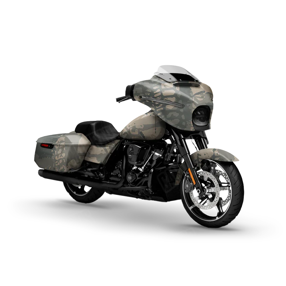 Tire Splatter Army Motorcycle Wraps