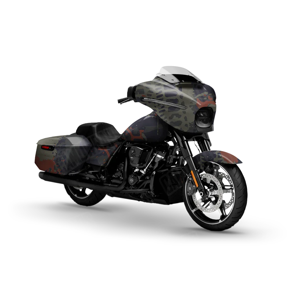 Tire Splatter Blue Copper Motorcycle Wraps