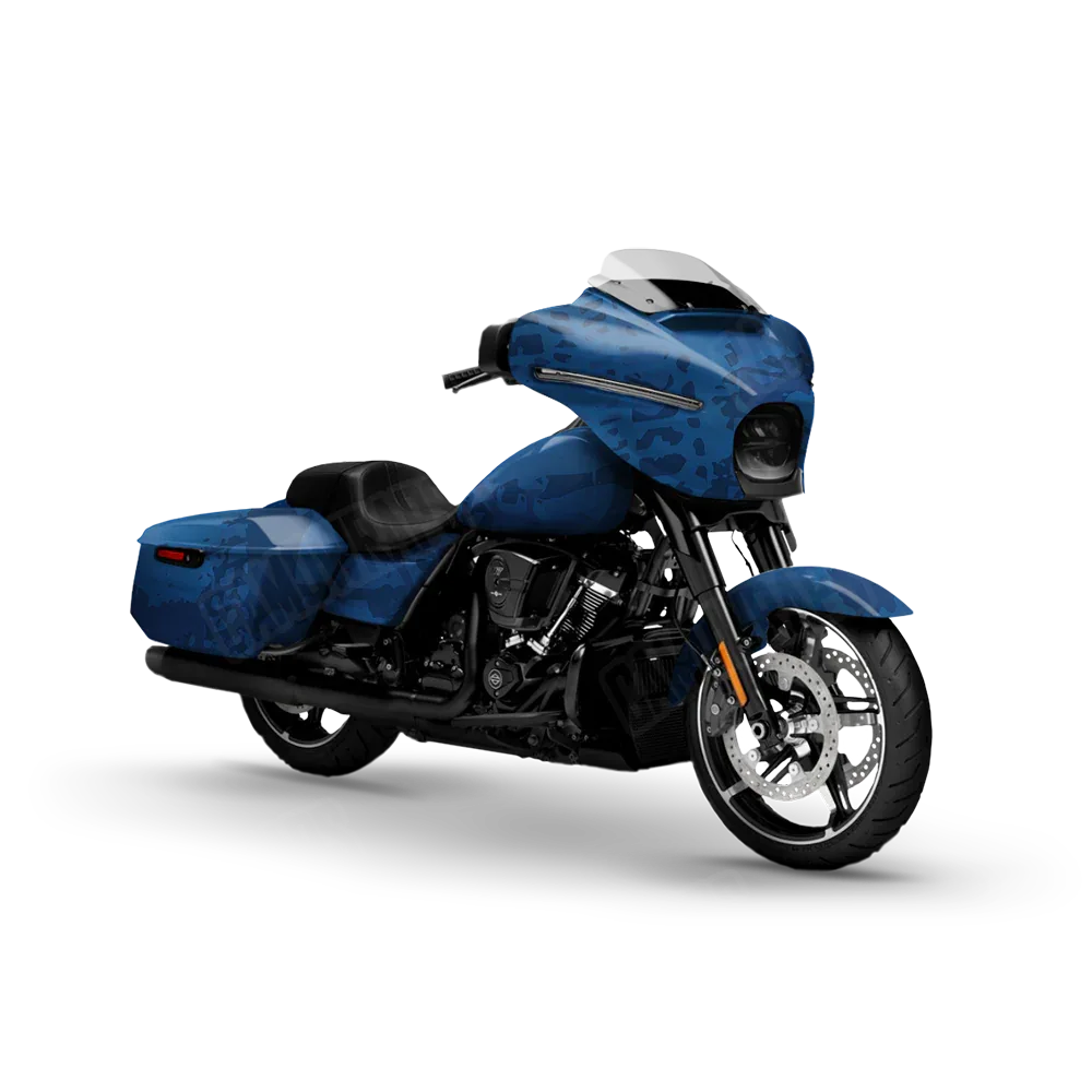 Tire Splatter Elite Blue Motorcycle Wraps