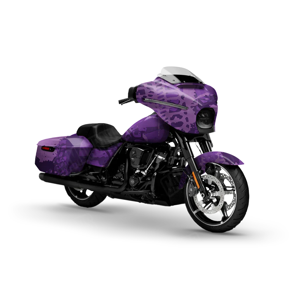 Tire Splatter Elite Purple Motorcycle Wraps