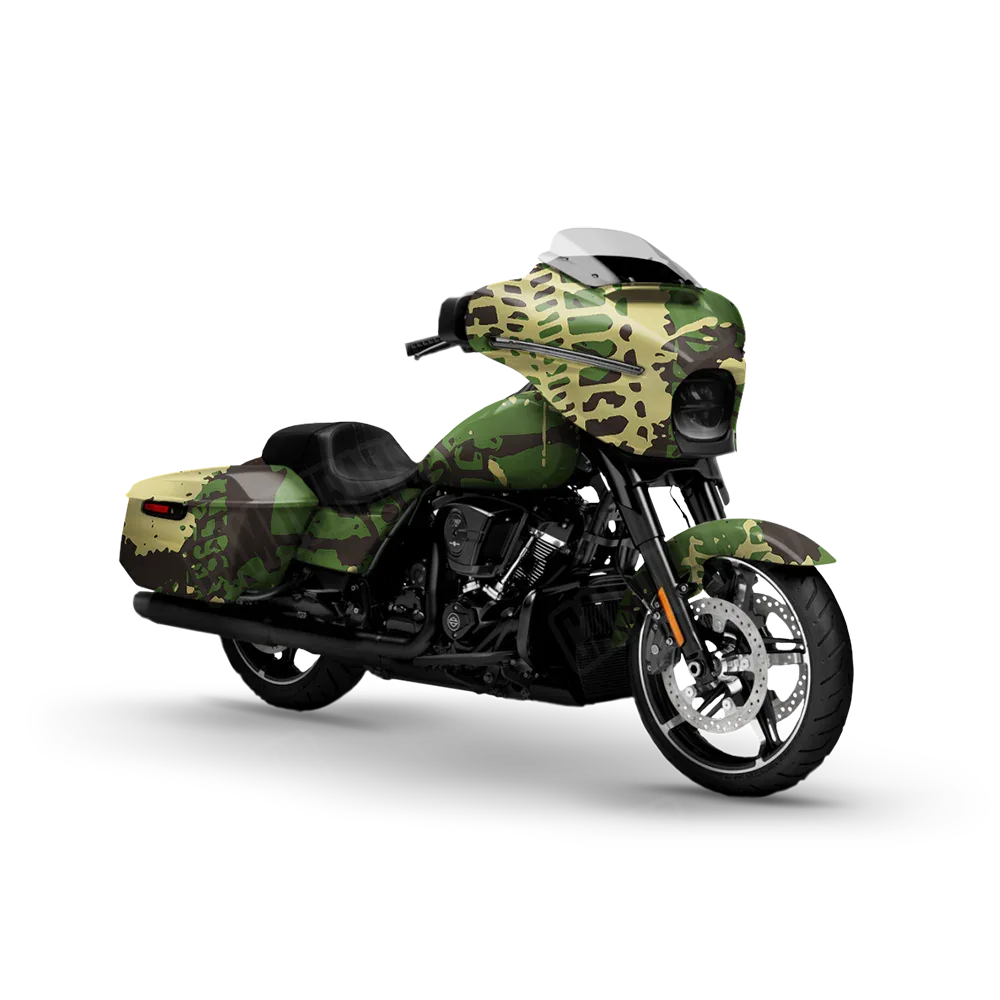 Tire Splatter Jungle Motorcycle Wraps