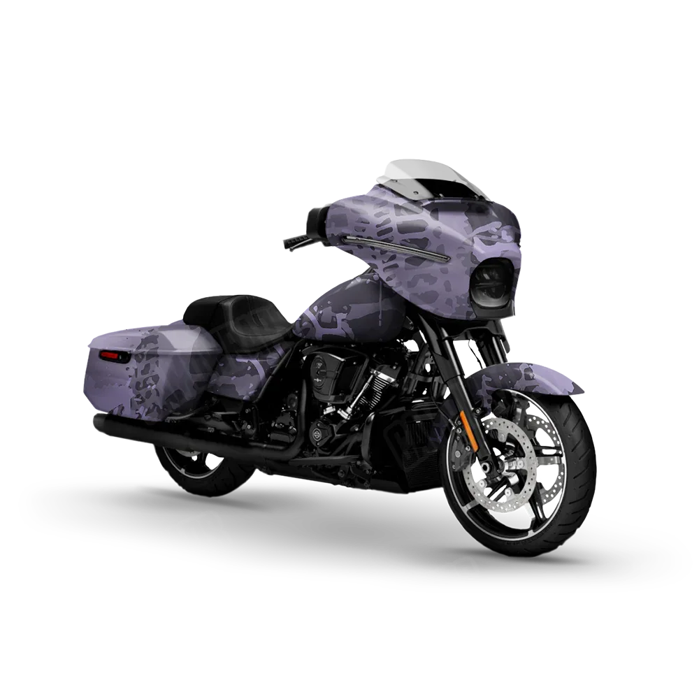 Tire Splatter Lilac Motorcycle Wraps