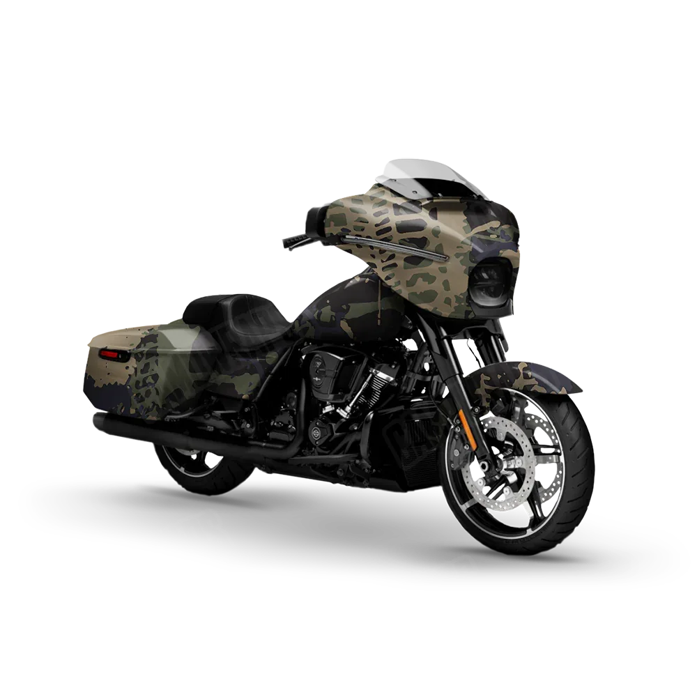 Tire Splatter Militant Blue Motorcycle Wraps