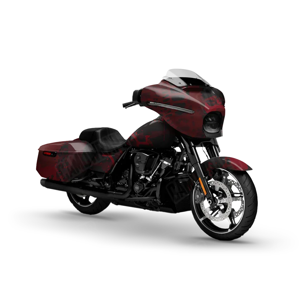 Tire Splatter Vampire Red Motorcycle Wraps