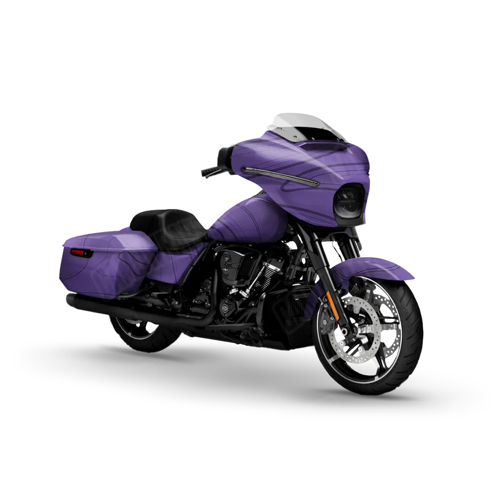 Topographic Purple Motorcycle Wraps