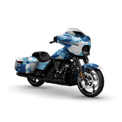 Treetop Baby Blue Motorcycle Wraps