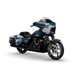 Treetop Blue Tiger Motorcycle Wraps