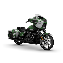 Treetop Green Tiger Motorcycle Wraps