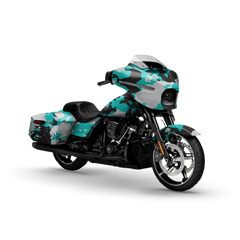 Treetop Tiffany Blue Tiger Motorcycle Wraps