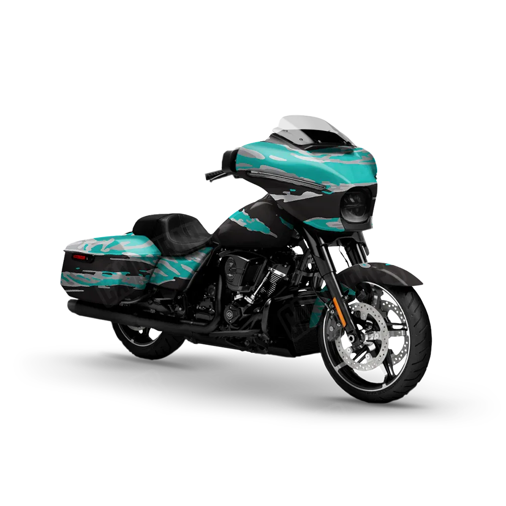 Vietnam Tiger Stripe Tiffany Blue Tiger Motorcycle Wraps