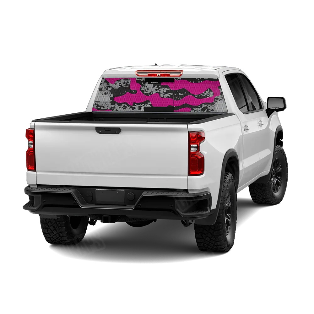 Compound Magenta Tiger Rear Window Graphics