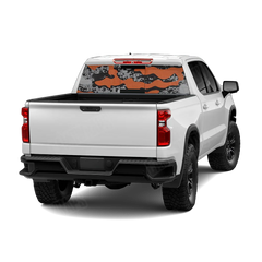 Compound Orange Tiger Rear Window Graphics