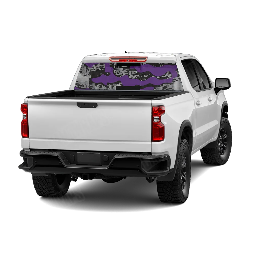Compound Purple Tiger Rear Window Graphics