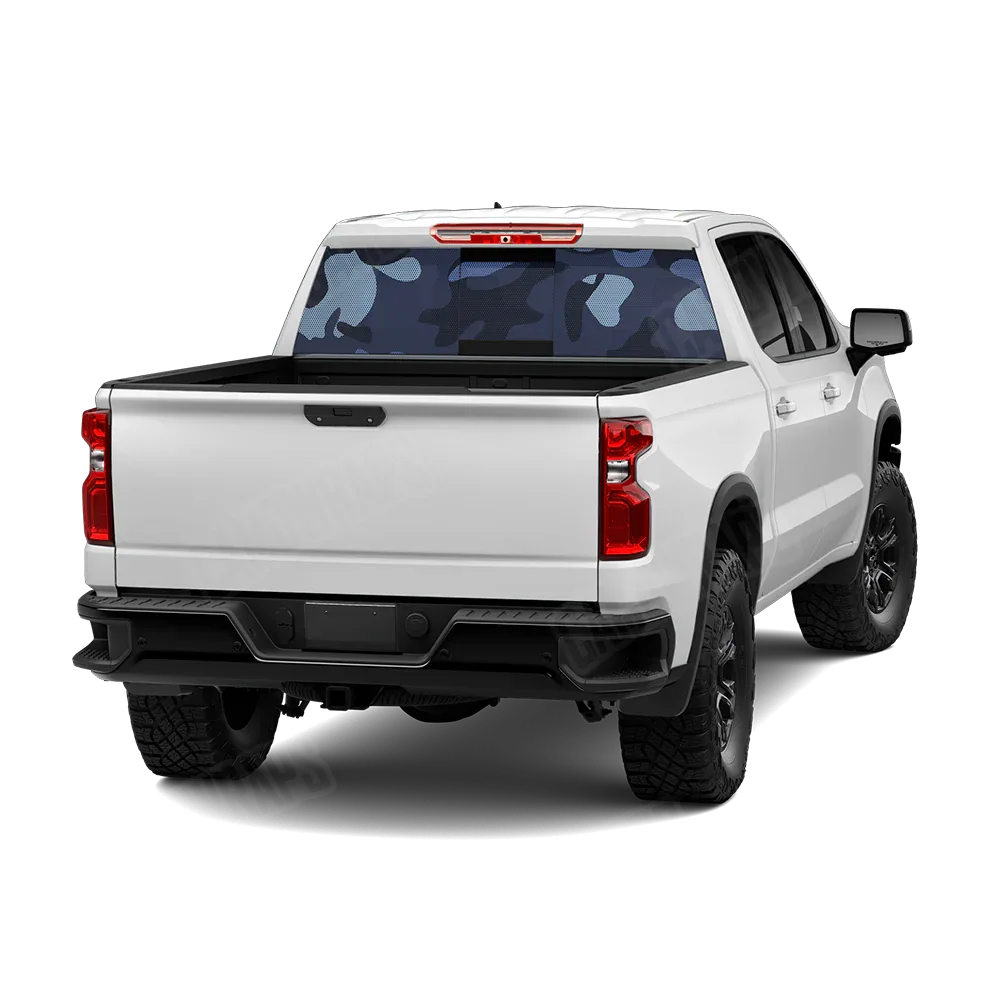Classic Blue Urban Night Rear Window Graphics