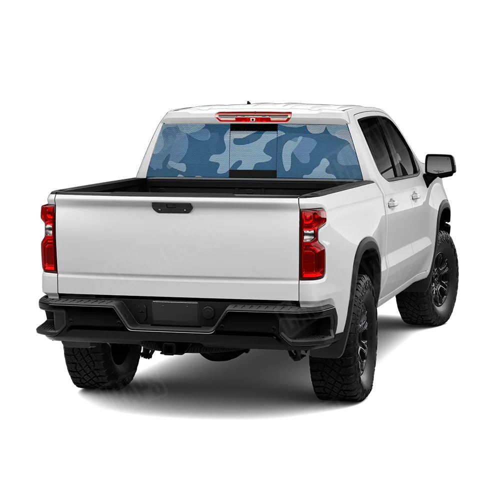 Classic Cool Blue Rear Window Graphics