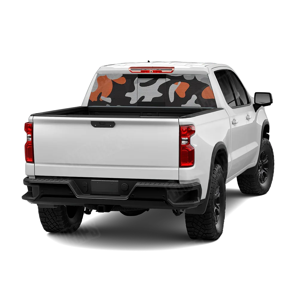 Classic Orange Tiger Rear Window Graphics