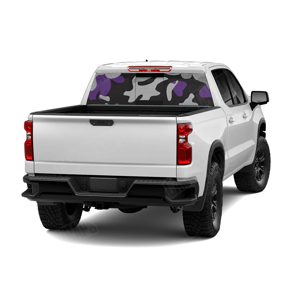 Classic Purple Tiger Rear Window Graphics